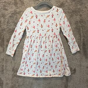 Old Navy Long Sleeve Ballet Ballerina Print Dress Girls Size 5T